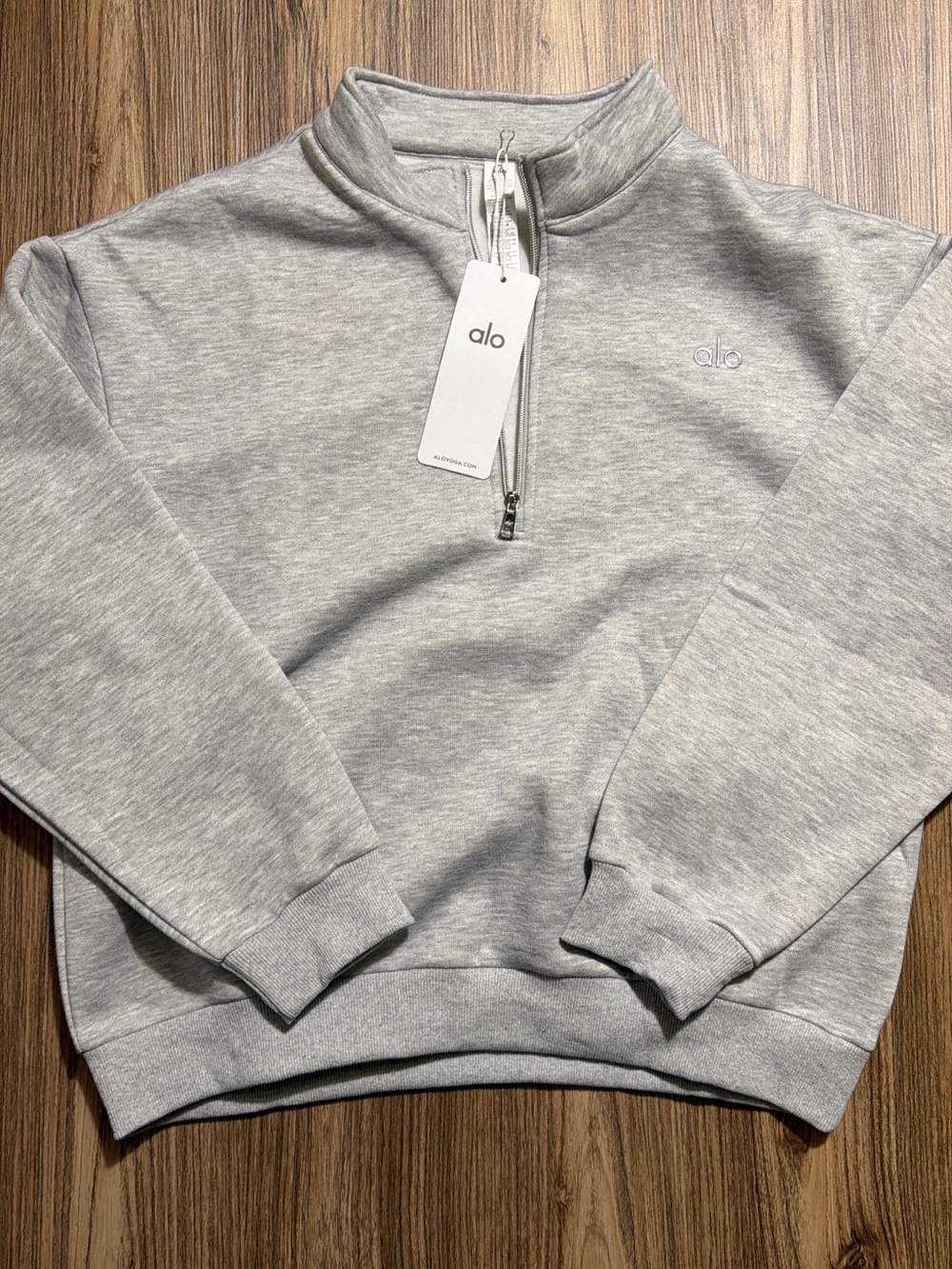 ALO Yoga Men's Heather Gray Half-Zip Pullover